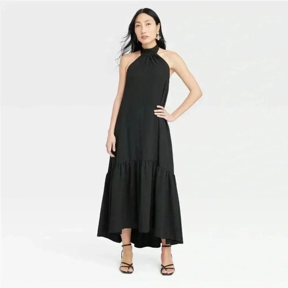 a new day Dresses & Skirts - NWOT Women's Halter Hi-Lo Midi Dress - A New Day Black L